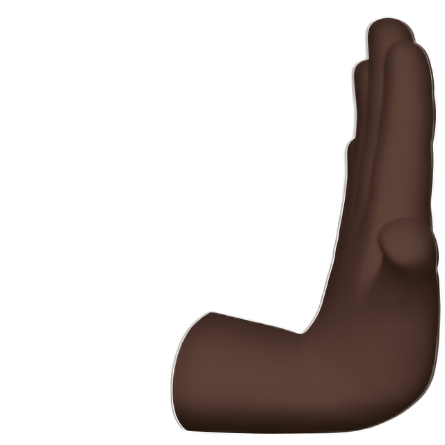 Rightwards Pushing Hand: Dark Skin Tone