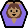 Person Gesturing Ok: Medium Skin Tone Emoji 🙆🏽 image - Microsoft Windows 10 Segoe UI Emoji style