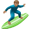 Man Surfing: Medium Skin Tone Emoji 🏄🏽‍♂️ image - Apple style