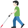 Man With White Cane: Light Skin Tone Emoji 👨🏻‍🦯 image - Twitter / X (Twemoji) style