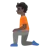 Person Kneeling: Dark Skin Tone