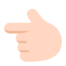 Backhand Index Pointing Left: Light Skin Tone Emoji 👈🏻 image - Microsoft Classic 2D style