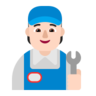 Mechanic: Light Skin Tone Emoji 🧑🏻‍🔧 image - Microsoft Classic 2D style