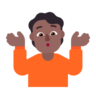 Person Shrugging: Medium-Dark Skin Tone Emoji 🤷🏾 image - Microsoft Classic 2D style