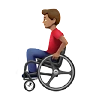 Man In Manual Wheelchair: Medium Skin Tone Emoji 👨🏽‍🦽 image - Apple style
