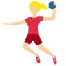 Woman Playing Handball: Medium-Light Skin Tone Emoji 🤾🏼‍♀️ image - Twitter / X (Twemoji) style