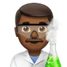 Man Scientist: Medium-Dark Skin Tone Emoji 👨🏾‍🔬 image - Apple style