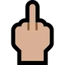 Middle Finger: Medium-Light Skin Tone Emoji 🖕🏼 image - Microsoft Windows 10 Segoe UI Emoji style