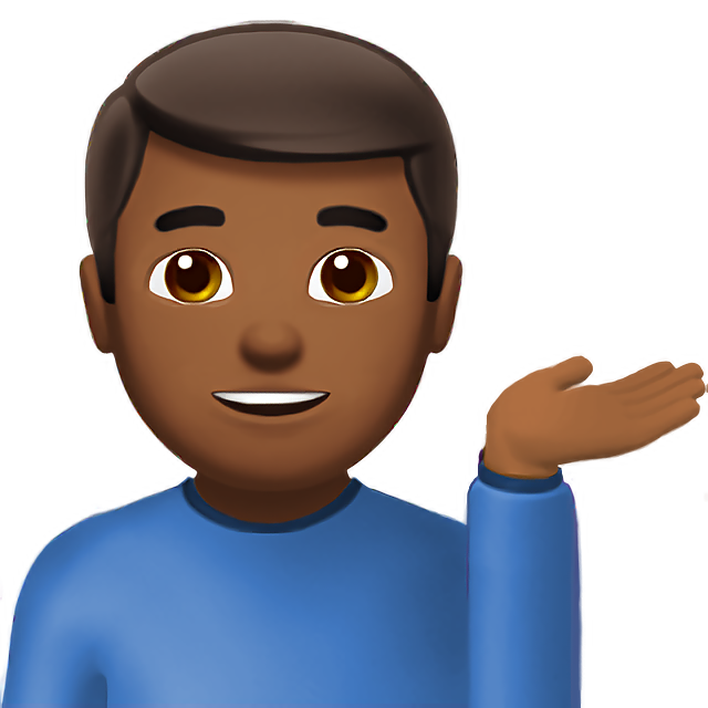 Man Tipping Hand: Medium-Dark Skin Tone