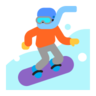 Snowboarder Emoji 🏂 image - Microsoft Classic 2D style