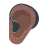 Ear With Hearing Aid: Medium-Dark Skin Tone