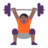 Person Lifting Weights: Medium-Dark Skin Tone