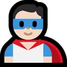 Man Superhero: Light Skin Tone Emoji 🦸🏻‍♂️ image - Microsoft Windows 10 Segoe UI Emoji style