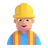 Man Construction Worker: Medium-Light Skin Tone