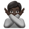 Person Gesturing No: Dark Skin Tone Emoji 🙅🏿 image - Huawei Harmony OS style
