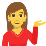 Woman Tipping Hand Emoji 💁‍♀️ image - Skype style