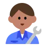 Man Mechanic: Medium Skin Tone Emoji 👨🏽‍🔧 image - Tossface style
