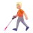 Person With White Cane: Medium-Light Skin Tone