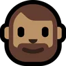 Person: Medium Skin Tone, Beard Emoji 🧔🏽 image - Microsoft Windows 10 Segoe UI Emoji style
