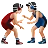 Men Wrestling: Light Skin Tone