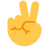 Victory Hand Emoji ✌ image - Tossface style