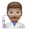 Man Scientist: Medium Skin Tone Emoji 👨🏽‍🔬 image - WhatsApp style