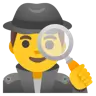 Man Detective: Light Skin Tone Emoji 🕵🏻‍♂️ image - Google Noto Color style