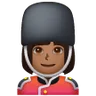 Woman Guard: Medium-Dark Skin Tone Emoji 💂🏾‍♀️ image - Samsung style
