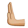 Leftwards Pushing Hand: Medium-Light Skin Tone Emoji 🫷🏼 image - Google Noto Color Animated style