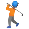 Person Golfing: Medium Skin Tone Emoji 🏌🏽 image - Google Noto Color style