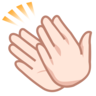 Clapping Hands: Light Skin Tone Emoji 👏🏻 image - Emojidex style