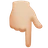Backhand Index Pointing Down: Medium-Light Skin Tone