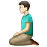 Man Kneeling: Light Skin Tone Emoji 🧎🏻‍♂️ image - WhatsApp style