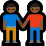 Men Holding Hands: Medium-Dark Skin Tone Emoji 👬🏾 image - Microsoft Windows 10 Segoe UI Emoji style