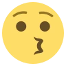 키스 페이스 Emoji 😗 image - EmojiTwo style