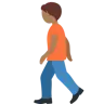 Person Walking: Medium-Dark Skin Tone Emoji 🚶🏾 image - Twitter / X (Twemoji) style