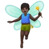Man Fairy: Dark Skin Tone Emoji 🧚🏿‍♂️ image - Samsung style