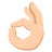 Ok Hand: Medium-Light Skin Tone