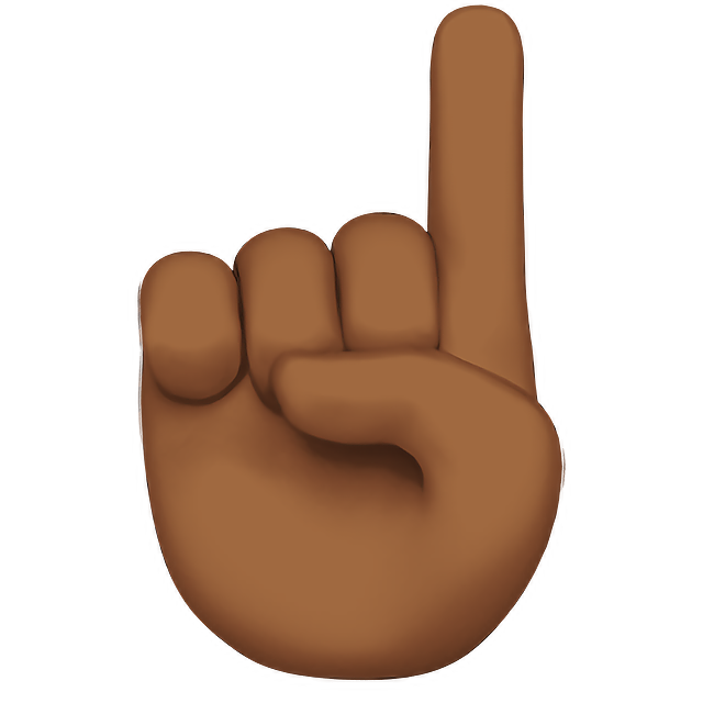 Index Pointing Up: Medium-Dark Skin Tone