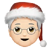 Mx Claus: Light Skin Tone Emoji 🧑🏻‍🎄 image - Apple style