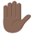 Raised Hand: Dark Skin Tone