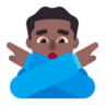Man Gesturing No: Medium-Dark Skin Tone Emoji 🙅🏾‍♂️ image - Microsoft Classic 2D style