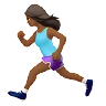Woman Running: Medium-Dark Skin Tone Emoji 🏃🏾‍♀️ image - Apple style