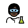 Scientist: Dark Skin Tone Emoji 🧑🏿‍🔬 image - OpenMoji style