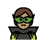 Supervillain: Medium Skin Tone Emoji 🦹🏽 image - OpenMoji style