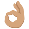Ok Hand: Medium Skin Tone Emoji 👌🏽 image - EmojiTwo style