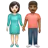 Woman And Man Holding Hands: Light Skin Tone, Medium-Dark Skin Tone