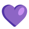 紫心勋章 Emoji 💜 image - Microsoft Classic 2D style