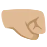 Right-Facing Fist: Medium-Light Skin Tone Emoji 🤜🏼 image - Google Noto Color style