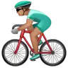 Person Biking: Medium Skin Tone Emoji 🚴🏽 image - WhatsApp style